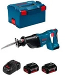 Bosch Akku-s&auml;bels&auml;ge Gsa 18 V-li Mit 2x 5,0 Ah Li-ion Akkus + Lader In L-boxx