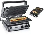 Princess Elektro Kontaktgrill 2 Getrennte Temperaturregler Edelstahl, Schwarz