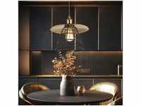 Decken Pendel Hänge Lampe Leuchte Messing Bronze Schwarz Beleuchtung Ess Zimmer