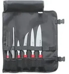 Messerset Red Spirit (rolltasche, Fl.gabel, 4 Messer, Pinzette, 56&deg; Hrc) - F.dick