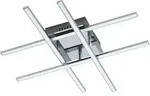 Eglo - Decken- Oder Wandleuchte 50x50x9,5 Cm Aus Verchromtem Metall Und Led Lasana