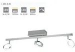 3er Led Spot Cardillio 1 Alu-chrom 69 X 8,5 Cm Warmwei&szlig; Deckenlampen & Kronleuchter