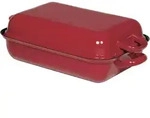 Riess Bratpfanne Mit Deckel 32x22cm Rot Emaille