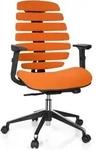 B&uuml;rostuhl / Drehstuhl Ergo Line Ii Stoff Orange Hjh Office