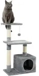 Lionto Katzenkratzbaum, 85 Cm Kompakter Kratz- & Spielbaum Mit H&ouml;hle, 2 Plateaus,