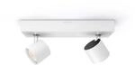 Led-deckenleuchte Dimmbar Warmglow Mit Zwei Spots 2x4,5w Philips Star Wei&szlig;