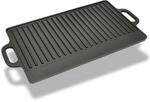 Grillplatte Wendeplatte Gusseisen 50x23 Cm Vidaxl