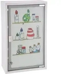Xxl Medizinschrank Mit Bunter Milchglas T&uuml;r - 50 X 30 Cm - Arzneischrank Erste...