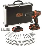 Black&decker - Schlagbohrmaschine Bdchd18bafc-qw 18v 1,5ah 80 Zubeh&ouml;r