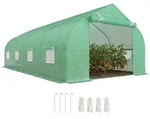 Outsunny Gew&auml;chshaus Ca. 6 X 3 X 2 M Foliengew&auml;chshaus Mit Rollbar