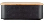 Bodum - Brotkasten 29cm Bambus / Schwarzer Kunststoff 11740-01