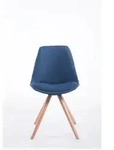 Besucherstuhl Toulouse Stoff Rund Blau Natura