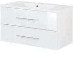 Fackelmann - B.clever Waschtischset 90cm Korpusfarbe: Wei&szlig; Matt
