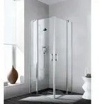 Kermi - Liga Eck-halbteil Rechts Epr 800 X 2000mm Silber Mattglanz Esg Klar