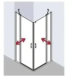 Kermi Pendelt&uuml;r Liga Eckeinstieg 2t Festfeld Halbteil Epl 2000x800x32mm Esg Klar 5mm