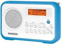 Prd18 B-a Blau White Tragbares Digitalradio Fm Am Lcd-bildschirm Alarm Batterie -