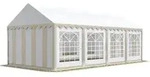 Party-zelt Festzelt 4x8 M Garten-pavillon -zelt Pvc Plane 700 N In Beige-wei&szlig;