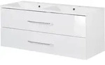 Fackelmann - B.clever Doppelwaschtischset 120cm Korpusfarbe: Wei&szlig;