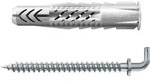 Fischer 25x Universald&uuml;bel Ux 6 X 35 Wh Mit Rand Und Winkelhaken - 94408