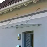 Home Deluxe - Glasvordach Renma - 150 X 90 Cm Glasvordach Vordach Vsg T&uuml;rvordach