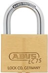 Abus Messing-hangschlo&szlig; Ec 75 75/40 Wendeschl&uuml;sselmechanik