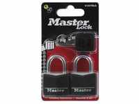 Master Lock - Vorhangschloss 9130 eurtblk Vinyl schwarz, Br. 30 mm, gleichsp....