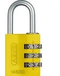 ► Abus Aluminium Zahlenschloss 145/30 In Gelb In 9 Farben Zur Wahl
