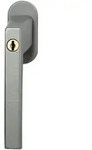Abus - Fenstergriff Fg 110 Silber Griff Abschlie&szlig;bar Fensterklinke Mit Schloss