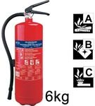 Pulverfeuerl&ouml;scher, Brandklassen A, B, C, Manometer, 6kg