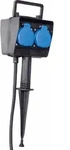 As - Schwabe 4-fach Gartensteckdose Erdspie&szlig; 2m Ip44