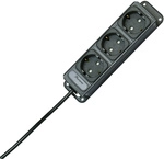Kopp - 127015013 Steckdosenleiste 3fach Anthrazit Schutzkontakt 1 St.