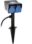 As-schwabe - 2-fach Erdspie&szlig;-verteilersteckdose 230v 16a 2m H07rn-f 3g1,5 Ip44
