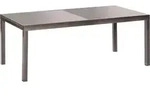 Semi Az-tisch 200(300)x110 Cm Graphit/grau Alu/glasplatte