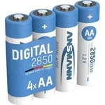 Ansmann - Akku Mignon Aa, 4 St&uuml;ck, Min. 2650 Mah 1,2v Ni-mh,hohe Kapazit&auml;t