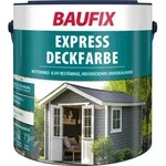 Baufix Express Deckfarbe Weiss Matt, 2.5 Liter, Wetterschutzfarbe