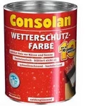 Consolan - Wetterschutz-farbe 2,5 L Dunkelbraun Au&szlig;en Deckend Holzschutzlack