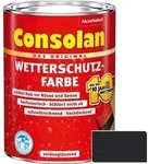 Consolan Wetterschutzfarbe Schwarz 2,5 Ltr