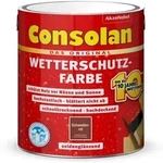 Consolan - Wetterschutz-farbe Holz 2,5 L Schwedenrot Holzdeckfarbe Deckend