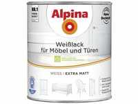 Alpina - Weißlack für Möbel und Türen 2 l weiß extra matt Lack Möbellack