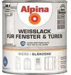 Weisslack F&uuml;r Fenster Und T&uuml;ren Gl&auml;nzend 0,75 Ltr. - Alpina