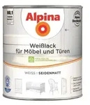 Weisslack F&uuml;r M&ouml;bel Und T&uuml;ren Seidenmatt 2,0 Ltr. M&ouml;bellack - Alpina