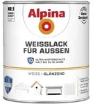 Wei&szlig;lack F&uuml;r Au&szlig;en 2 L Wei&szlig; Gl&auml;nzend Lack Acryllack Holzlack - Alpina