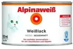 Alpina - Wei&szlig; Wei&szlig;lack 300 Ml Wei&szlig; Seidenmatt Lack Universallack Innen Au&szlig;en