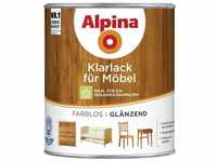 Klarlack für Möbel 750 ml farblos glänzend Lack Möbellack Holzlack - Alpina