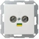 Potenzialausgleichsdose Up Reinwei&szlig; Gl&auml;nzend System 55 040503 Steckd 2-fach - Gira