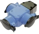 As Schwabe 60057 3fach-kupplung Gummi 230 V Blau Ip44