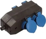 As Schwabe 4fachverteilersteckdose Schwarz/blau Mit Klappdeckelip 44 60600