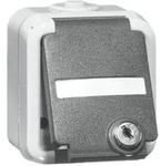 Aufputz-steckdoseh Peha Ip44, Schuko, Beschriftung, D 6620 Wab Na Vs - 1-fach