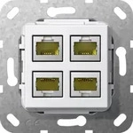 Gira Mj Rj45 Cat.6a 10 Gbit 4f Einsatz Reinwei&szlig; [569903], 5699 03