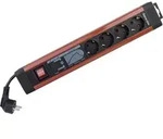 Fp - Rev 0014462613 Steckdosenleiste Mit Schalter 4fach Schwarz, Rot Schutzkontakt 1